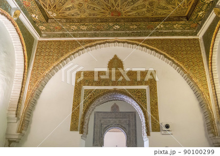 Royal Alcazar of Seville, a walled palatial complex built in different historical stages. 90100299