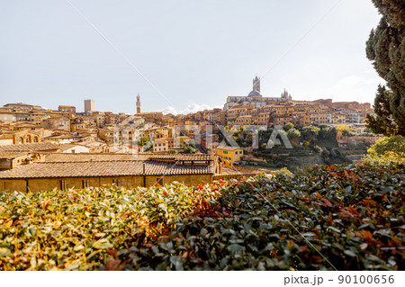 Cityscape of Siena town in Tuscany region of Italy 90100656