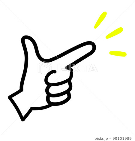 指差し注目オススメのハンドサイン　 90101989