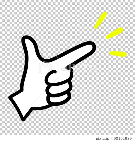 指差し注目オススメのハンドサイン　 90101989
