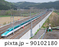 知内町 新幹線展望塔から見た北海道新幹線 90102180