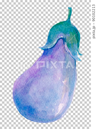 なす 水彩イラスト なす 水彩イラスト 90102213