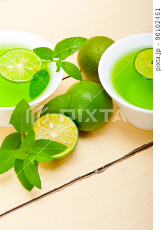 mint infusion tea tisane with lime 90102461