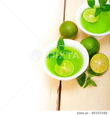 mint infusion tea tisane with lime mint infusion tea tisane with lime 90102488