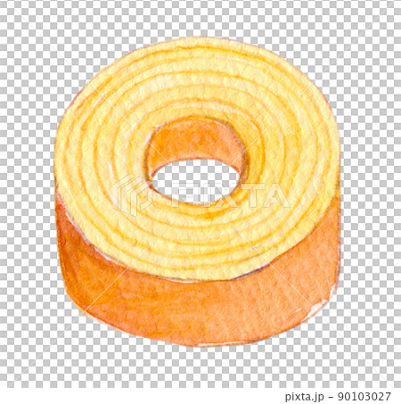 Baumkuchen watercolor illustration Baumkuchen watercolor illustration 90103027