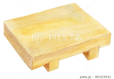 寿司下駄 水彩イラスト 寿司下駄 水彩イラスト 90103041