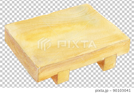 寿司下駄 水彩イラスト 寿司下駄 水彩イラスト 90103041