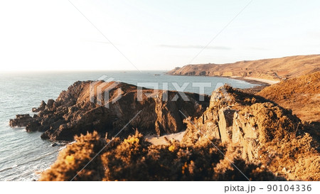 The Bay of Ecalgrain at the end of the day in France 90104336
