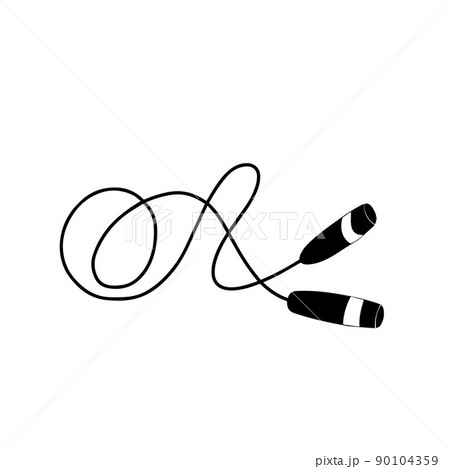 Skipping rope on a white background Skipping rope on a white background 90104359