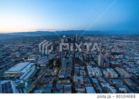The downtown Los Angeles California USA during the blue hour The downtown Los Angeles California USA during the blue hour 90104668