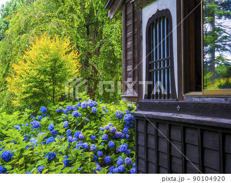 【秋田県】男鹿半島 雲昌寺の紫陽花 死ぬまでに行きたい絶景 90104920