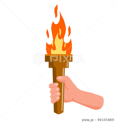 Hand holding torch. Symbol of Olympic Hand holding torch. Symbol of Olympic 90105869