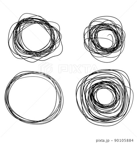 Sketch circle. Black ring set. 90105884