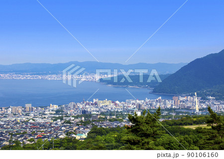 別府大分市街地と別府湾一望 別府大分市街地と別府湾一望 90106160
