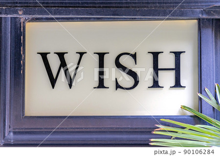 Black Letters Sign Wish Black Letters Sign Wish 90106284
