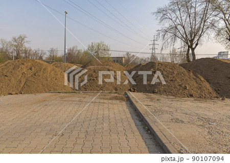 Sand Piles Street Construction Sand Piles Street Construction 90107094