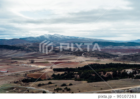 View of the peak Ocejon belonging to the mountain range of Ayllon View of the peak Ocejon belonging to the mountain range of Ayllon 90107263