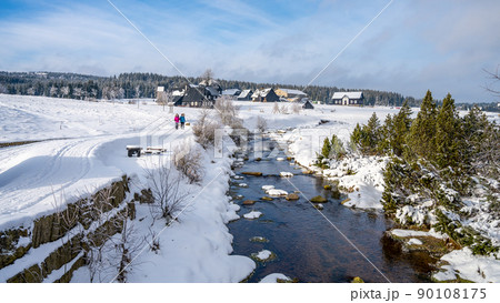 Wintertime landscape of Jizera Mountains 90108175