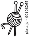 Yarn ball and knitting needles 90108265