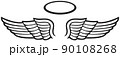 Angel wings and halo vector 90108268