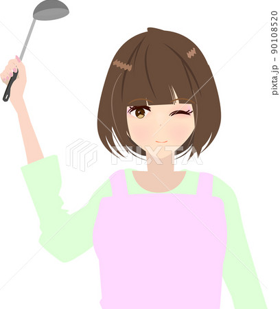 お料理主婦上半身挿絵 90108520