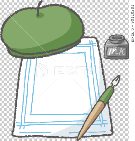 Manga manuscript paper and beret 90110281