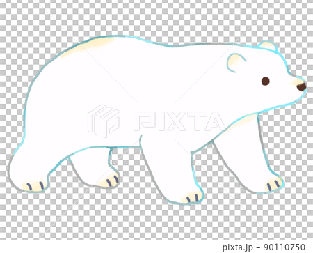 Illustration of a polar bear in refreshing colors 90110750