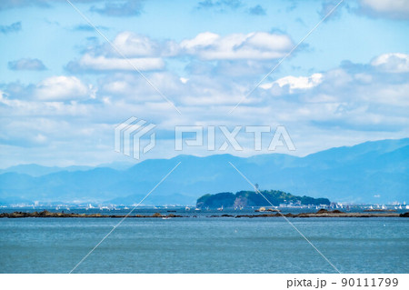 神奈川県葉山町一色海岸からの景色 神奈川県葉山町一色海岸からの景色 90111799