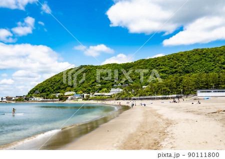 神奈川県葉山町一色海岸からの景色 神奈川県葉山町一色海岸からの景色 90111800