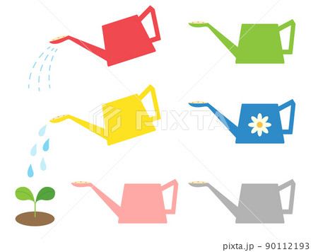 ジョウロのイラストセットのイラスト素材