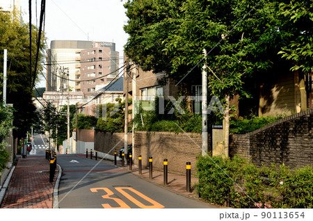 東京渋谷 松涛周辺の閑静な高級住宅街の風景 東京渋谷 松涛周辺の閑静な高級住宅街の風景 90113654