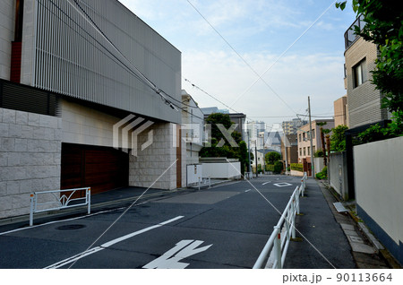 東京渋谷　松涛周辺の閑静な高級住宅街の風景 90113664