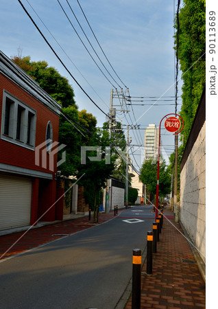東京渋谷 松涛周辺の閑静な高級住宅街の風景 東京渋谷 松涛周辺の閑静な高級住宅街の風景 90113689