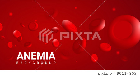 Blood anemia background cell hematology red template. Anemia blood hemoglobin medicine banner 90114805