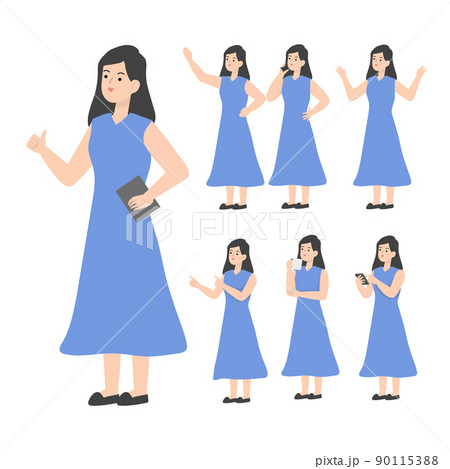 Woman seniors working in the office presenting concept 90115388