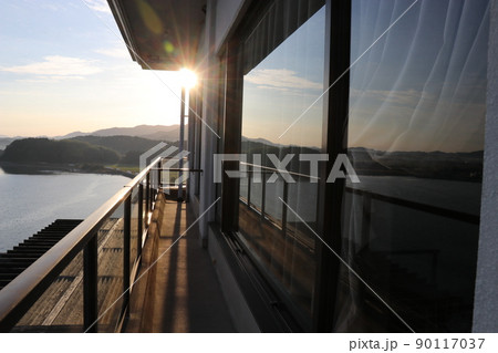 旅館から湯谷湾を望む、湯谷湾温泉、楊貴館、山口県、長門市 90117037