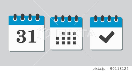 Vector icon page calendar number 31, genda, done 90118122