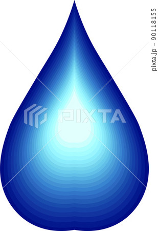 水　水滴　イメージ　イラスト 90118155