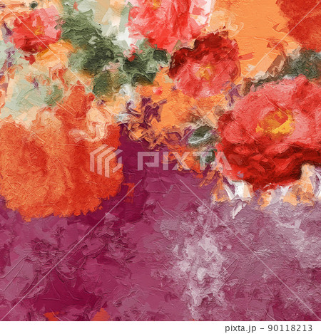 Beautiful oil painting flower illustration Beautiful oil painting flower illustration 90118213