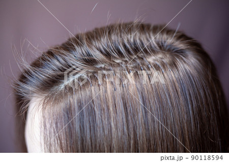 Hair extensions to thicken your own. Individual strands of hair Hair extensions to thicken your own. Individual strands of hair 90118594