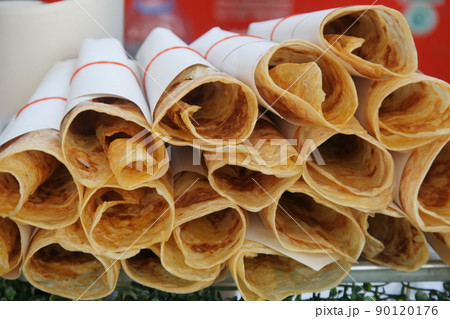 Pile of crispy roti. Pile of crispy roti. 90120176