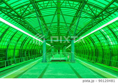 MOSCOW, RUSSIA - SEPTEMBER 13, 2016: Central Circle Line MCC Lastochka train at the station Delovoj centr 90120481