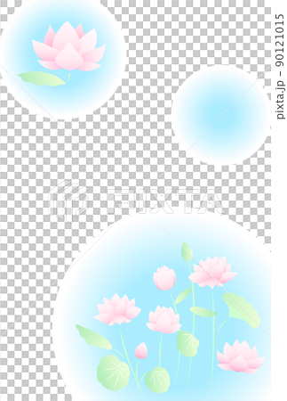 蓮花夏季問候明信片模板(不帶字母) 蓮花夏季問候明信片模板(不帶字母) 90121015