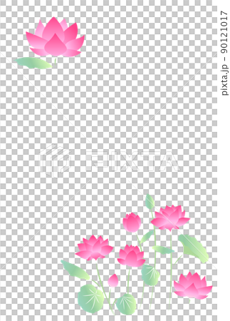 蓮の花の暑中見舞いはがきテンプレート(文字なし) 蓮の花の暑中見舞いはがきテンプレート(文字なし) 90121017