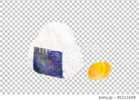 飯糰水彩插圖 90121689