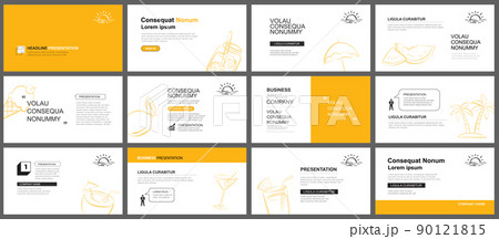 Presentation and slide layout background. Design yellow pastel leaves and flower template. Use for keynote, presentation, slide, leaflet, advertising, template. Presentation and slide layout background. Design yellow pastel leaves and flower template. Use for keynote, presentation, slide, leaflet, advertising, template. 90121815