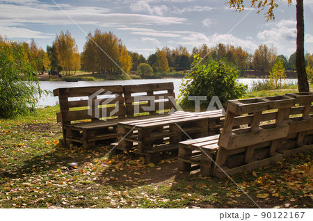 Outdoor furniture made from wood pallets 90122167