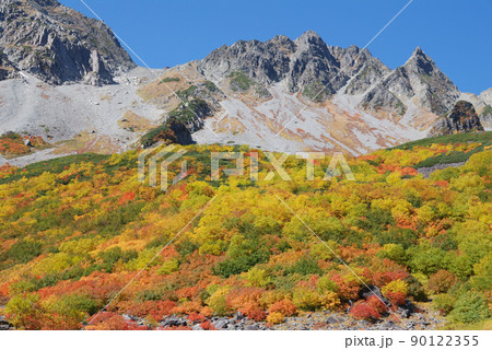 best autumn in karasawa-cirque / 錦秋の涸沢カール，涸沢岳～北穂 90122355