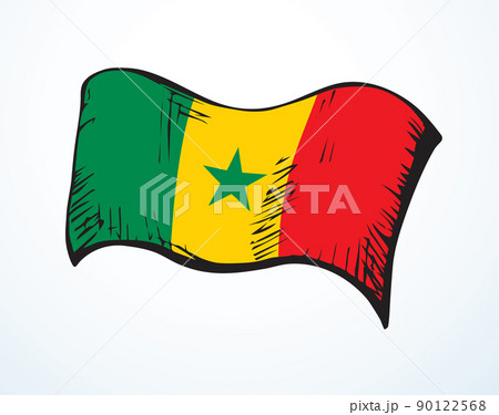 Flag of Senegal. Vector drawing icon Flag of Senegal. Vector drawing icon 90122568