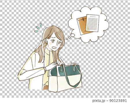 A woman looking for important documents A woman looking for important documents 90123891
